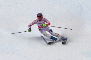 Skiprofi auf der Piste