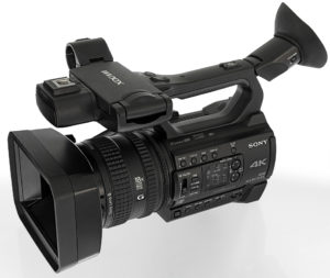 Camcorder Sony PXW-Z150, Totale von links vorn