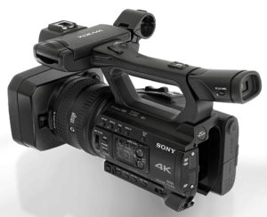 Camcorder Sony PXW-Z150, Totale von links hinten