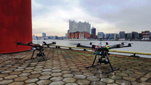 Drohnen vor der Elbphilharmonie