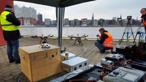 Drohnen vor der Elbphilharmonie