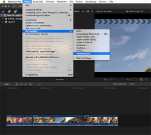 Medialoopster, Screenshot, FCPX