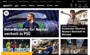 Sport1, Online-Screen