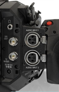 Kamera, Panasonic EVA1, Detail, Buchsen