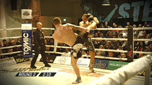 Kickboxen, Steko's Fight Night, NEP, Arri, 7Sports, On-Air-Bild