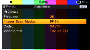 Sony, Kamera, Camcorder, PXW-FX9, Menü, © Nonkonform