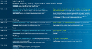 Agenda zum »IT Security Roundtable« von Arvato Systems