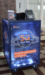 Media Broadcast, Sendefunkstelle Nauen, Blue Box, 5G-Campusnetzwerk, © Nonkonform