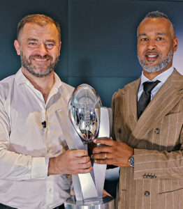 Zeljko Karajica, CEO/Gründer, Patrick Esume, Commissioner, European League of Football, © European League of Football