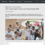 ZDF überträgt das WM-Finale der deutschen Basketballer