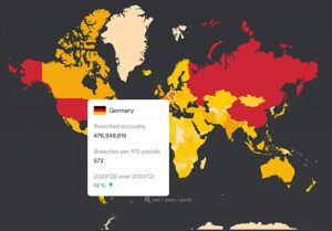 Datenklau, Grafik, Deutschland, © Surfshark